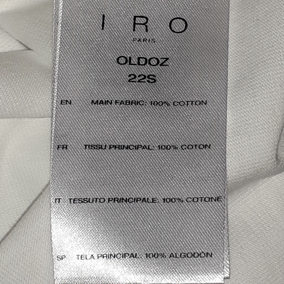 IRO PARIS OLDOZ WHITE BLOUSE WOMEN'S SIZE XS SHORT SLEEVE NWT - Picture 9 of 10